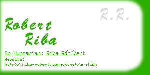 robert riba business card